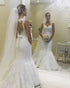 New Arrival Mermaid Lace Wedding Dresses with Satin Belt Sleeveless Beach Trumpet Wedding Gown